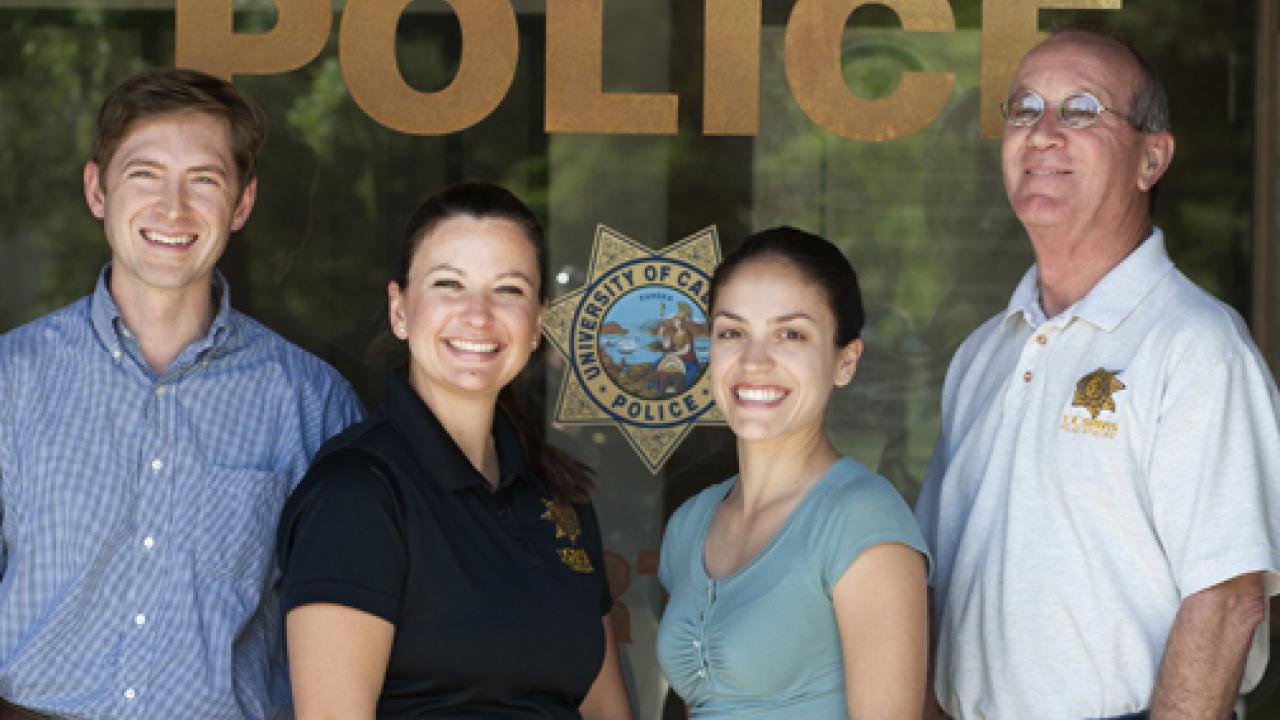 Photo: Police Department award recipients Nicolas Andrews, Detective Joanne Zekany, Gia Hellwig and Bob Lieske

