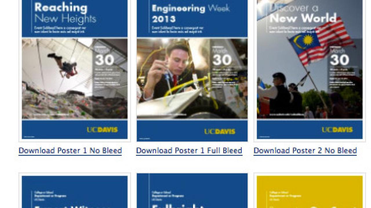 Image: Marketing Toolbox download page for poster templates