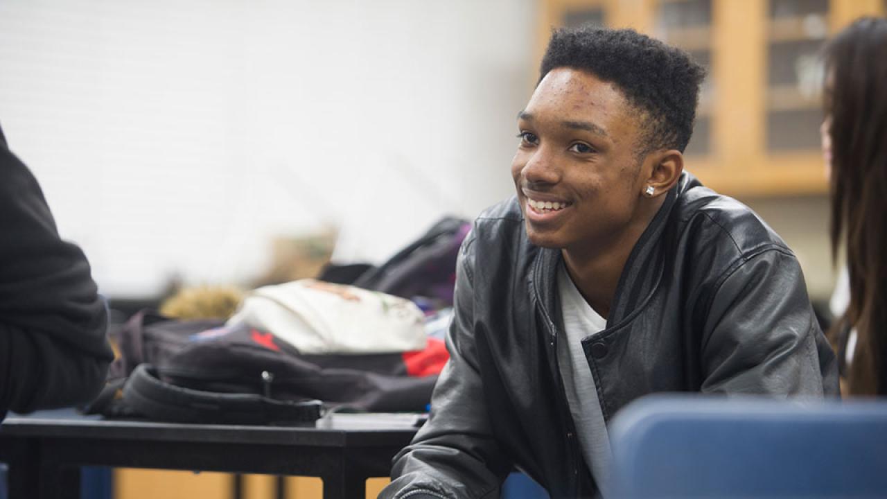 Chris Robinson in the SAYS classroom