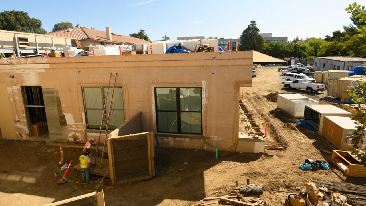 Walker Hall seismic retrofitting underway.