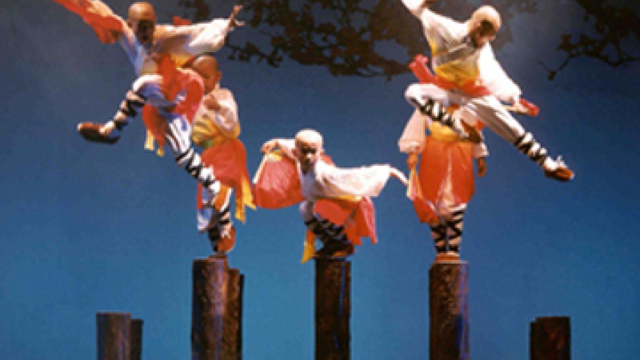 The Shaolin Warriors: monks from the temple in China where the kung fu martial art originated.
