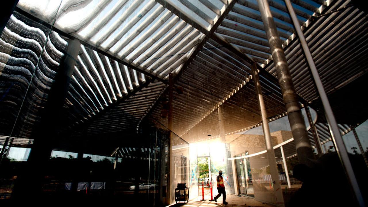 Photo: Grand canopy reflected off glass walls