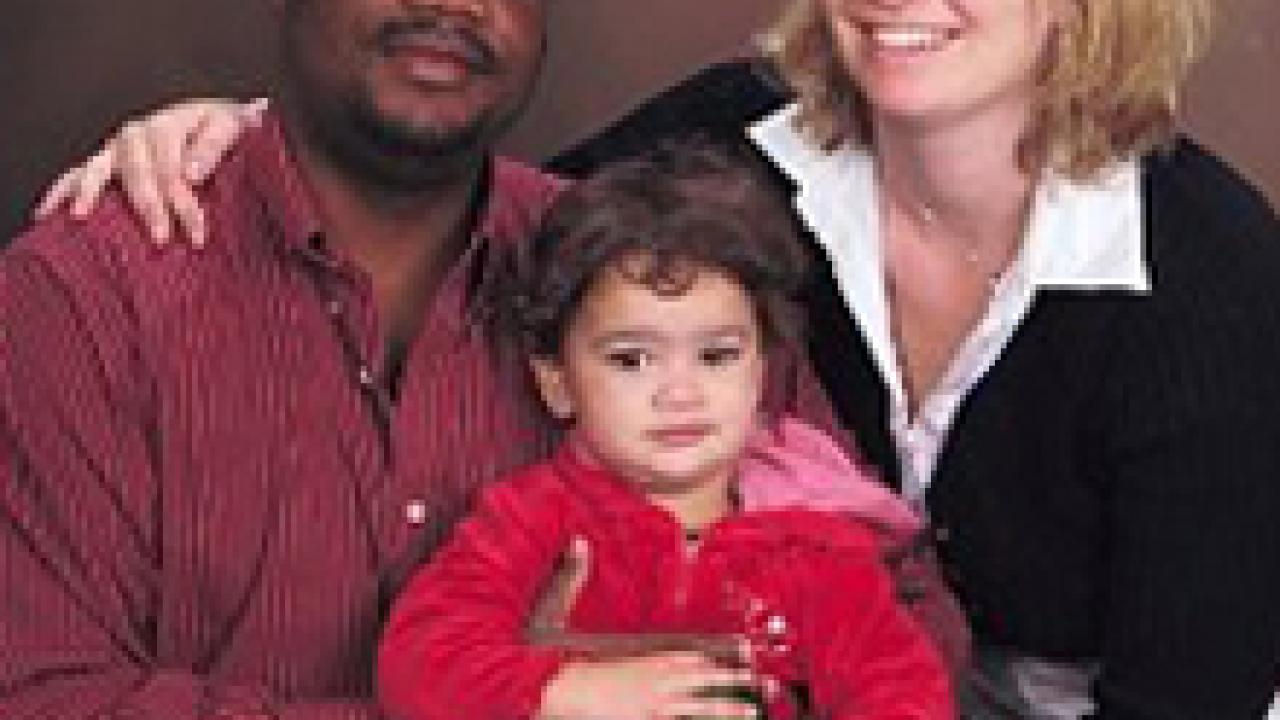 Starry Sprenkle and her husband, Erlantz, and their daughter, Jasmine.