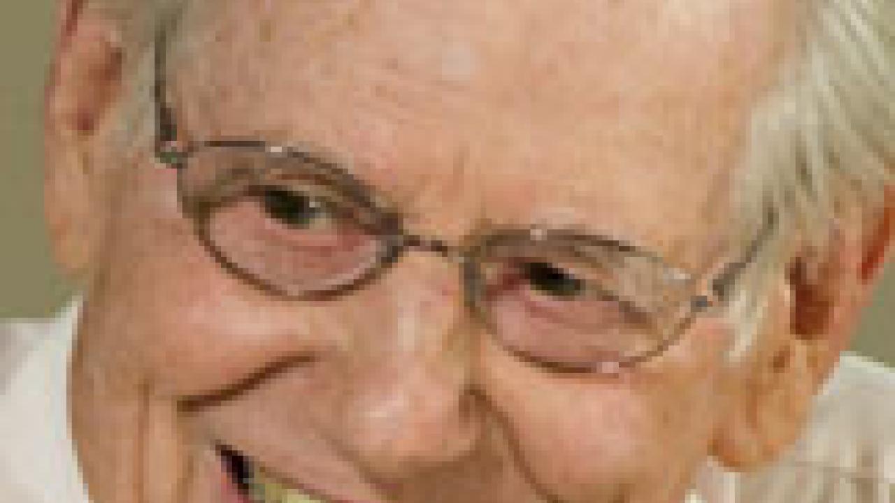 Wayne Thiebaud at a UC Davis video shoot in 2008