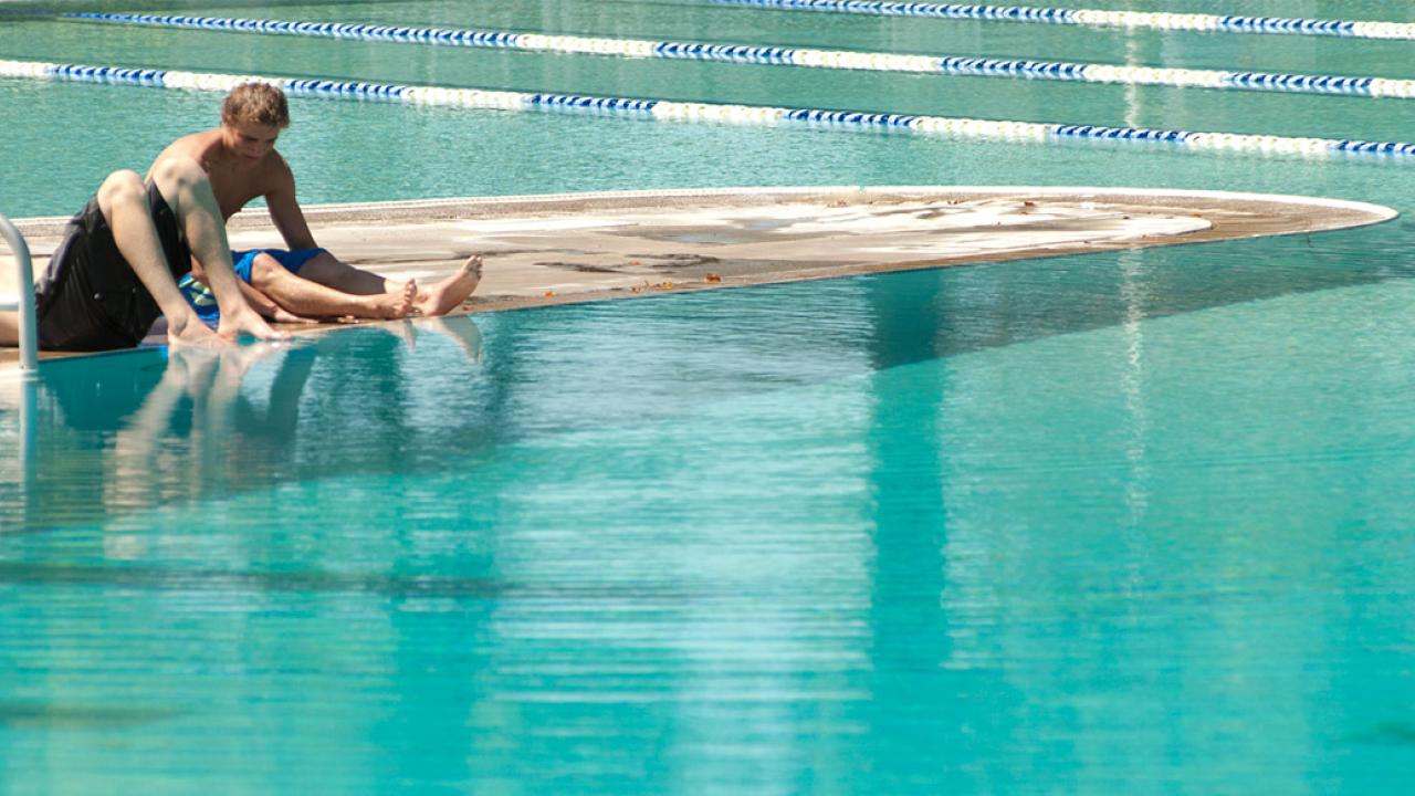 Swimmers at the Rec Pool.
