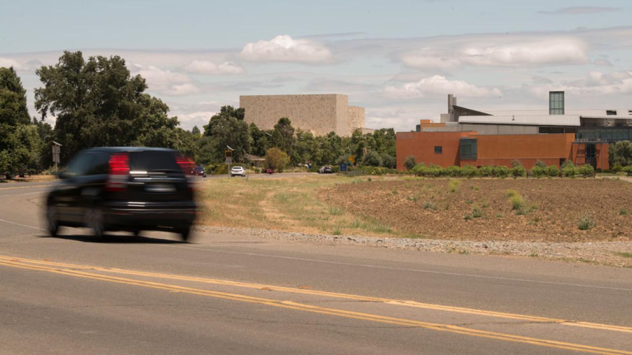 Old Davis Road, view of vacant vineyard land