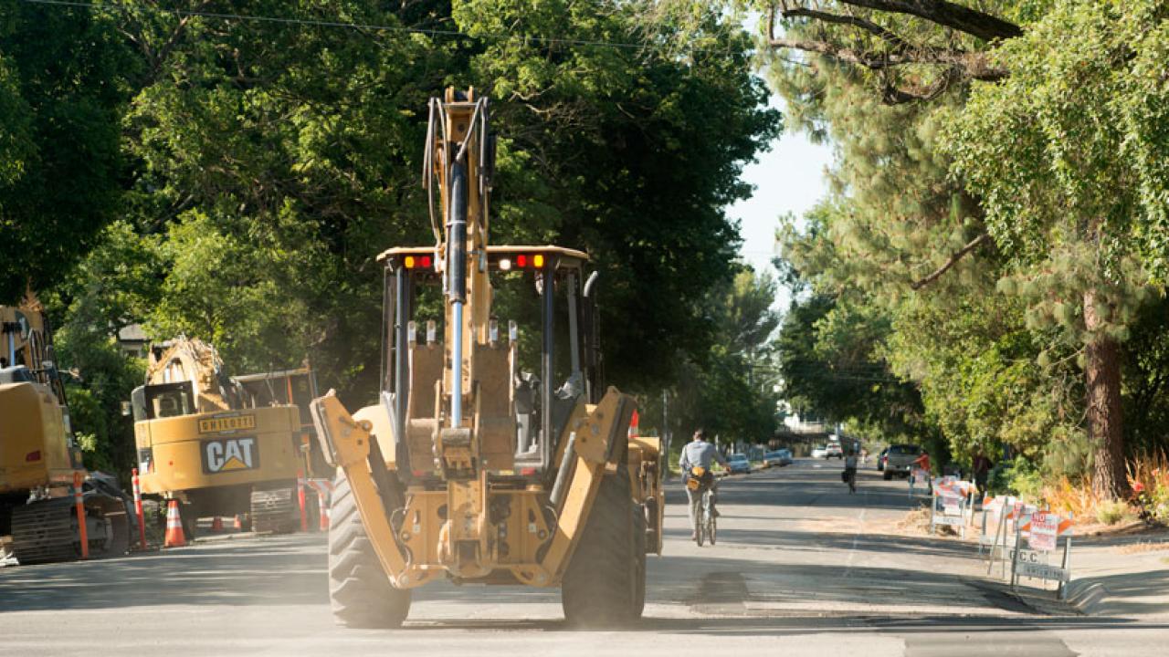 Photo: Pipeline construction on A Street