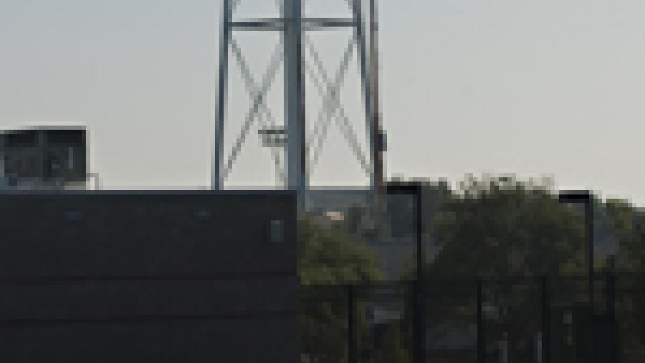 Workers from Jeffco Painting & Coating Inc. of Vallejo prepare the Utility Tower No. 1 for painting last week. The seats in the foreground are on east side of the new stadium. People sitting on the west side will have a perfect view of the fresh