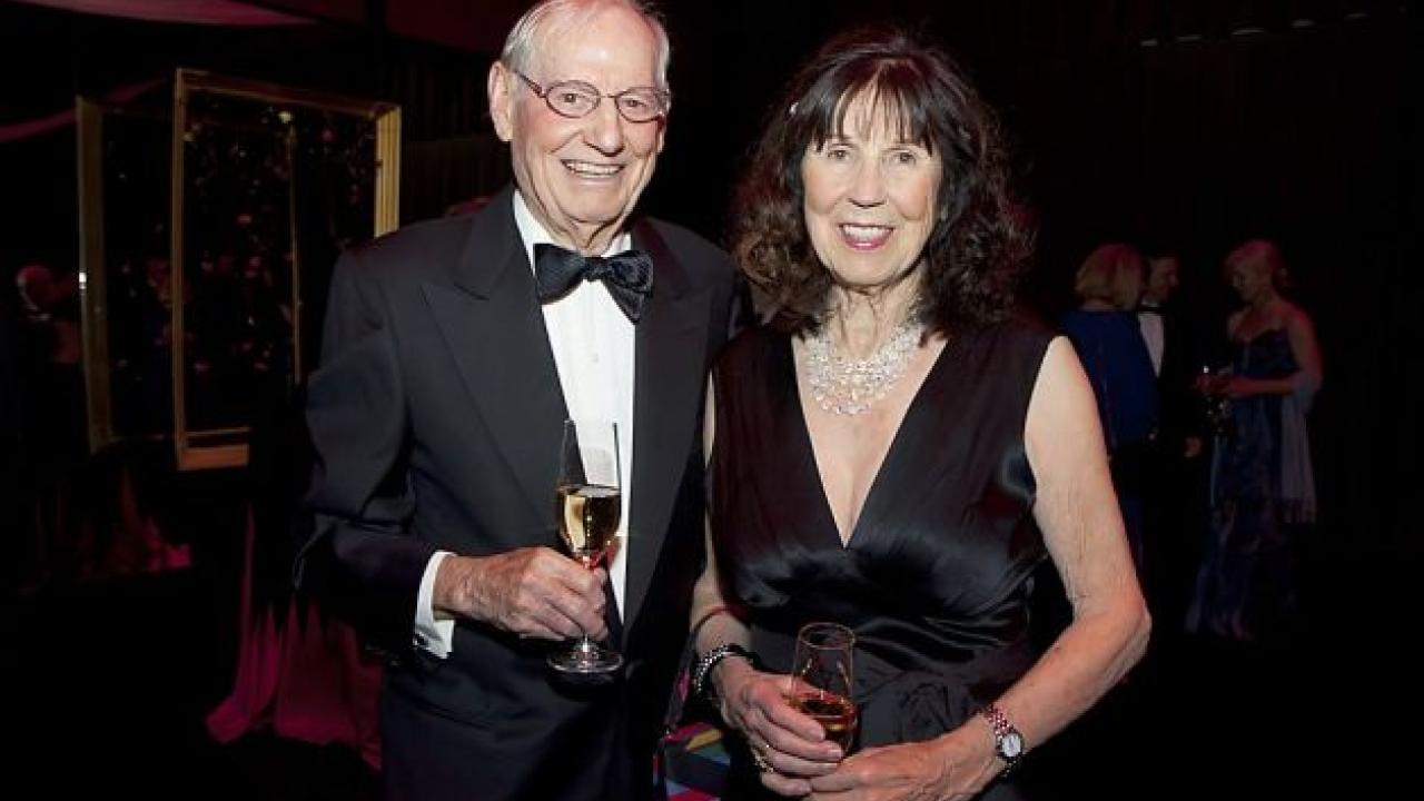 Artist Wayne Thiebaud with his wife, Betty Jean
