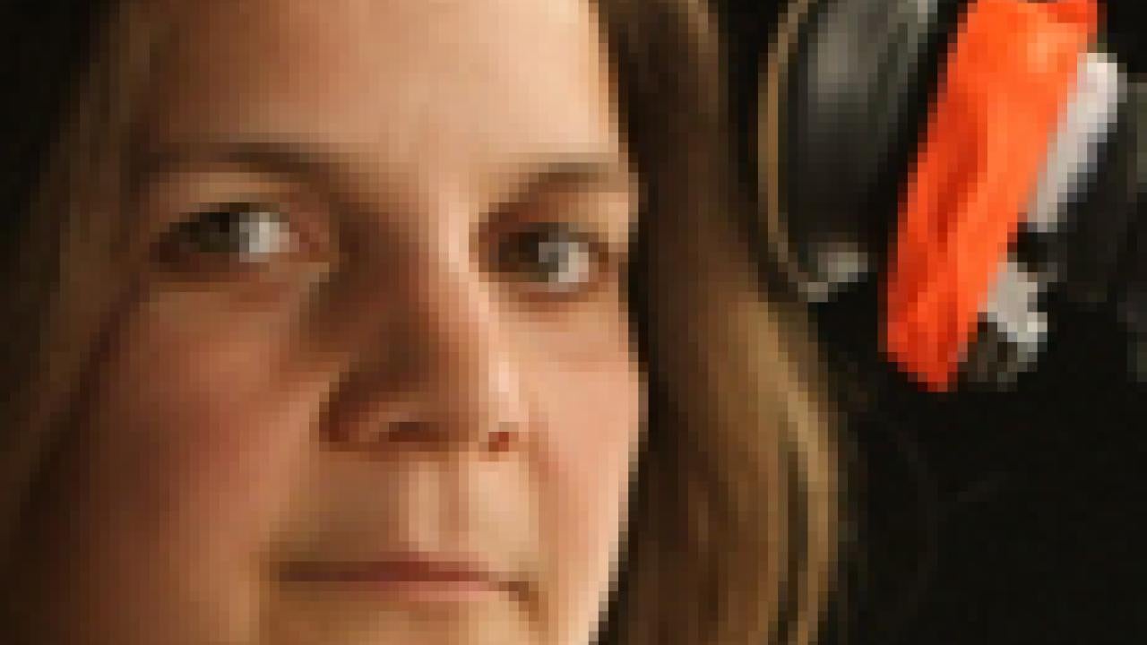 Photo: Associate Professor Julie Wyman on the set of "Strong!"