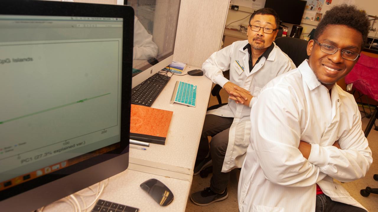 prehealth major sitting in chair