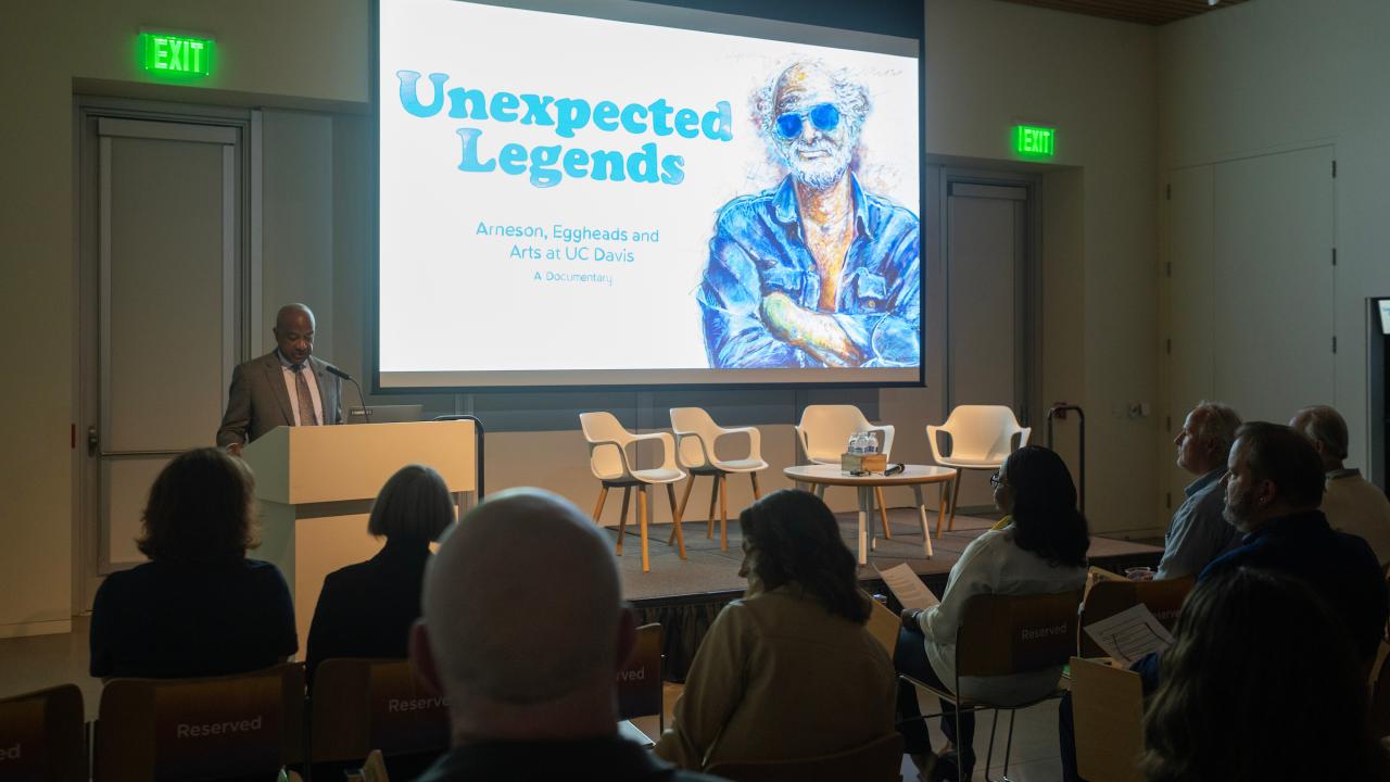 Chancellor Gary May attending Unexpected Legends film preview. (Gregory Urquiaga/ UC Davis)