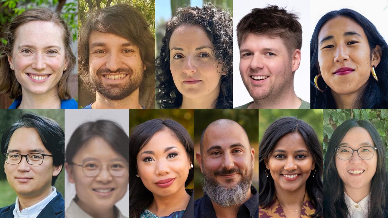 Combined mugshots of 11 people on two rows