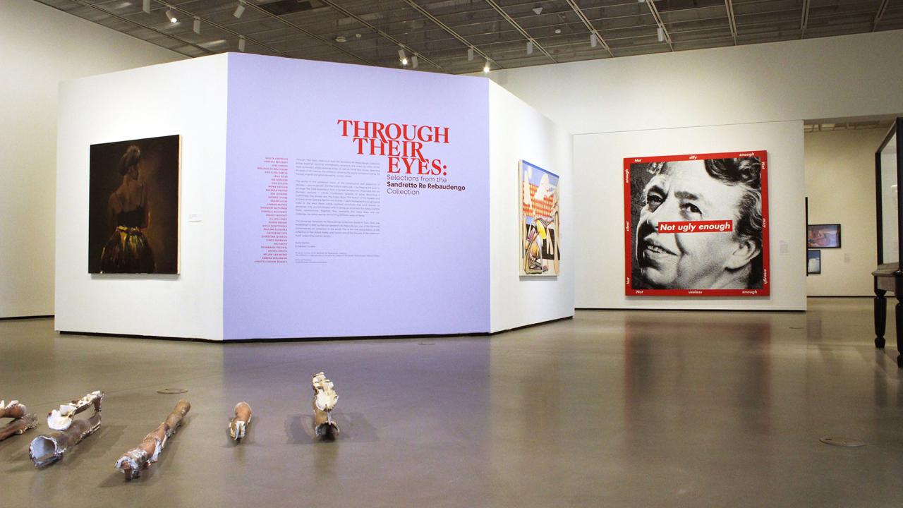 Gallery view of 'Through Their Eyes: Selections from the Sandretto Re Rebaudengo Collection' on display until June 22. (Courtesy/ The Manetti Shrem Museum of Art)