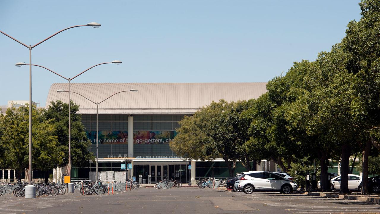 Empty parking lot at the ARC
