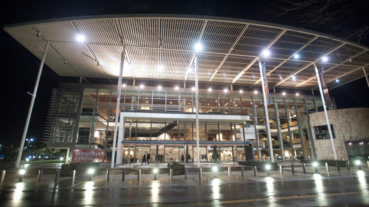 Building exterior, night