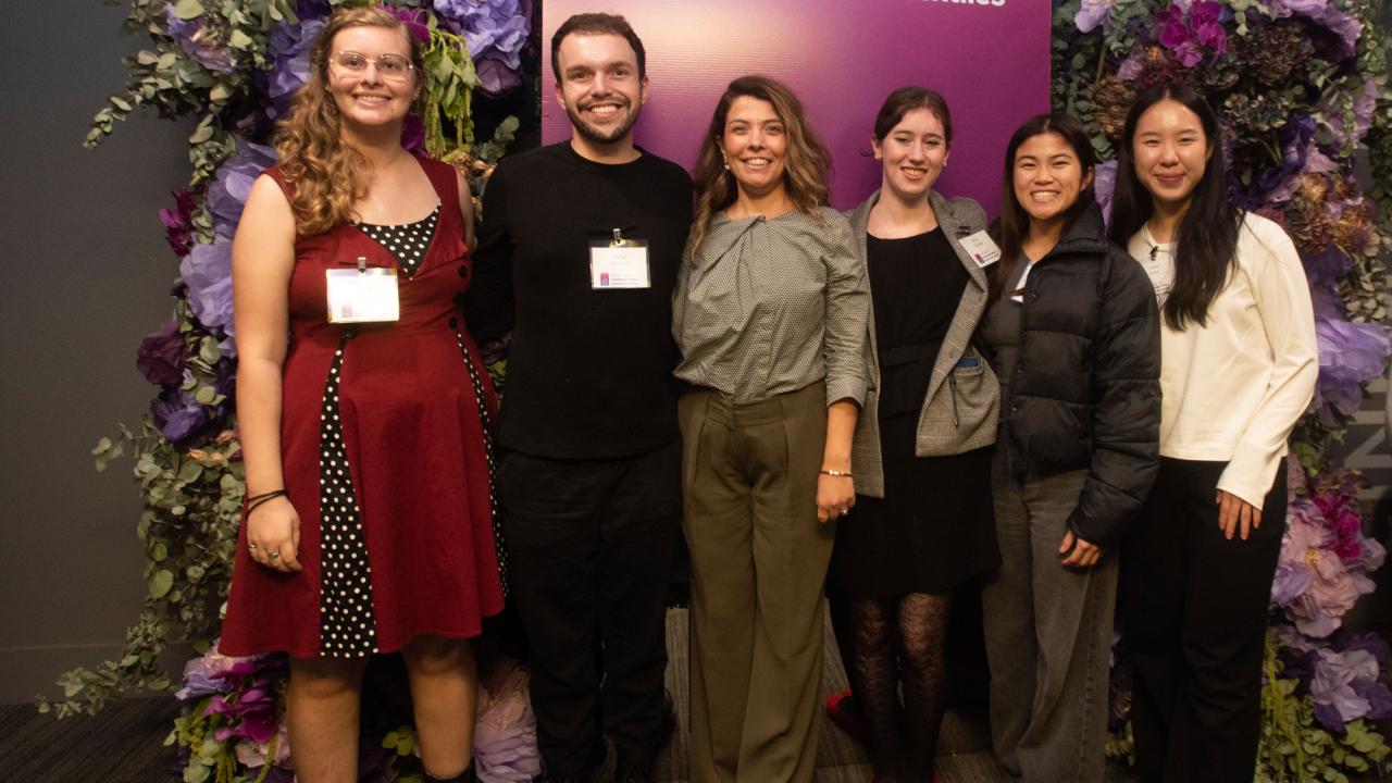 endowed chair with students