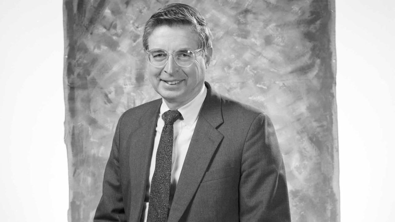 Theodore Hullar sits for portrait