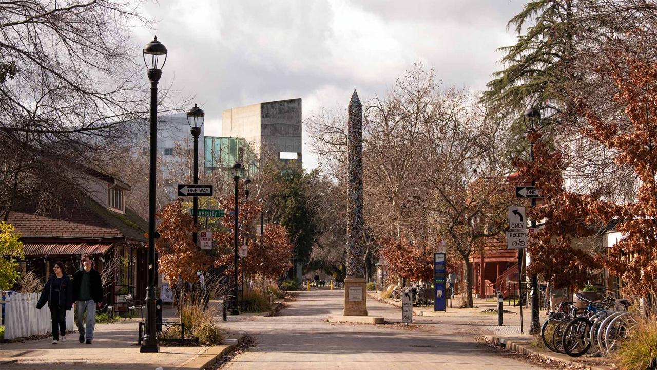 Third Street between campus and downtown Davis