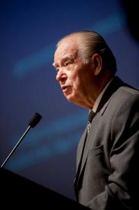 Reynoso speaks in 2012.