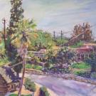Brandon Tucker's oil painting Downtown Davis.