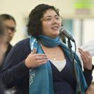 Student Leslie Flores: "I'm full of loans."