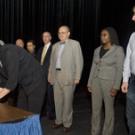 In reaffirming the Principles of Community, Chancellor Linda Katehi signed first, to be followed by Enrique Lavernia, provost and executive vice chancellor, standing beside Katehi; and, behind them, from left: Rick Hom, chair, Staff Assembly, Sa