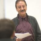 Photo: Masoud Kayhanian, research engineer, leads a freshman seminar.