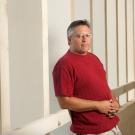 Professor in breezeway