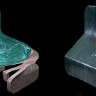 Photo: Original Slant Step (1965) and Rachel Clarke's 2012 design, from "Push and Pull" digital video, part of the Flatlanders on the Slant exhibition