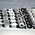 Wayne Thiebaud's Cupcakes & Donuts, handworked aquatint with watercolor (2007-08)