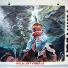 Post, acrylic on paper, approximately 22 inches by 30 inches, titled Rob Miller and His Son Emmit at the San Francisco Aquarium, by Jan Garrison