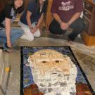 Ceramic mosaic: The Face of Darwin