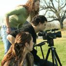 Student filmmakers Elizabeth Bassin, Daniel Leighton and Golda Criddle
