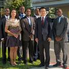 Photo: 2014-15 Humphrey Fellows, in front of the UC Davis Welcome Center