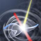 Graphic: Placed on top of a background of concentric circles are a red pole being intersected by a yellow beam, with a wavy grid eminating like butter