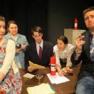 Photo: "The Memorandum" cast includes Hannah Sharafian, Paige Greco, John Malin, Anna Chalmers and Brendan Crotty.