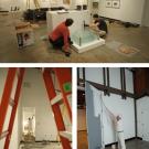 Photos (3): Robin Bernhard and Kyle Monhollen of the Nelson Gallery staff, and Tony Walker and Russ Peters from Tony Walker Painting Co.