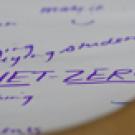 Photo: "Net-zero" ideas on a poster