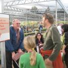Warren Roberts at an arboretum plant sale