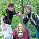 Photo: Daniel Storrow, Steph Hankinson and Kris Ide in the Davis Shakespeare Ensemble's "The Complete Works of William Shakespeare (Abridged)."