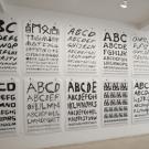 Font display at Black Market Type & Print Shop