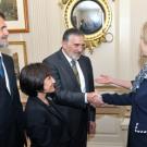 Photo: Professor Ken Verosub and other Jefferson Science Fellows, pictured with Secretary of State Hillary Rodham Clinton at the State Department.