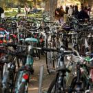 Bike racks outside the Coffee House.