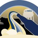 Staff and Faculty Brewing Competition logo (cropped), showing "blue and gold beer" pouring from bottle against backdrop of a cow