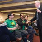 Julian Posadas, a UC Santa Cruz food service worker and vice president of the American Federation of State, County and Municipal Employees chapter 3299, shakes hands with Chancellor Larry Vanderhoef at a March 1 brown bag.

