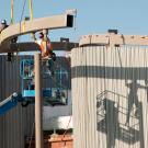 Canopy construction at the Jan Shrem and Maria Manetti Shrem Museum of Art