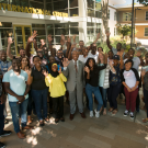 Chancellor Gary S. May and Mandela Fellows, group photo, 2017