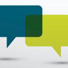 Graphic: 2 dialogue bubbles