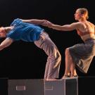 Diavolo dance troupe, two dancers on cubes.